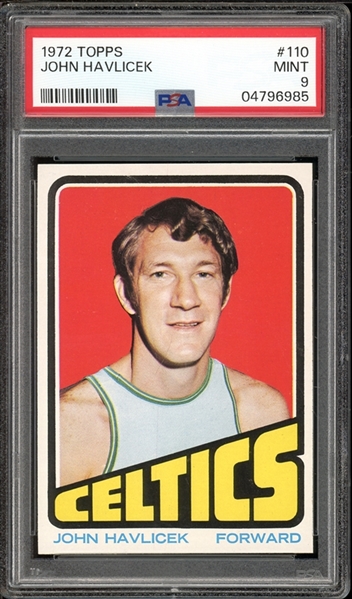 1972 Topps #110 John Havlicek PSA 9 MINT