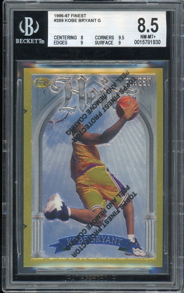 1996-97 Finest #269 Kobe Bryant BGS 8.5 NM-MT+