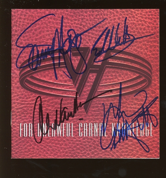 Van Halen Autographed "For Unlawful Carnal Knowledge" CD Album Cover JSA Authenticated