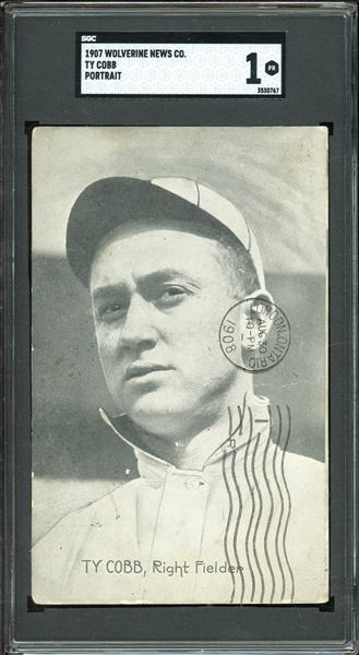 1907 Wolverine News Co. Ty Cobb Portrait SGC 1 PR