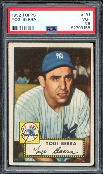 1952 Topps #191 Yogi Berra PSA 3.5 VG+