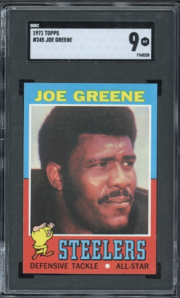 1971 Topps #245 Joe Greene SGC 9 MINT