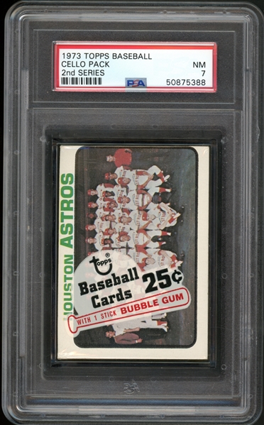 1973 Topps Baseball 2nd Series Cello Pack PSA 7 NM