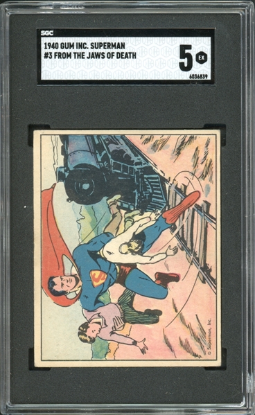 1940 Gum Inc. Superman #3 From The Jaws Death SGC 5 EX