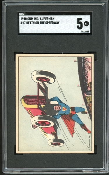 1940 Gum Inc. Superman #17 Death On The Speedway SGC 5 EX