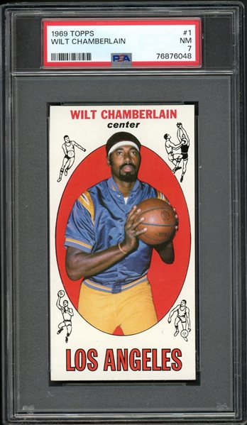 1969 Topps #1 Wilt Chamberlain PSA 7 NM