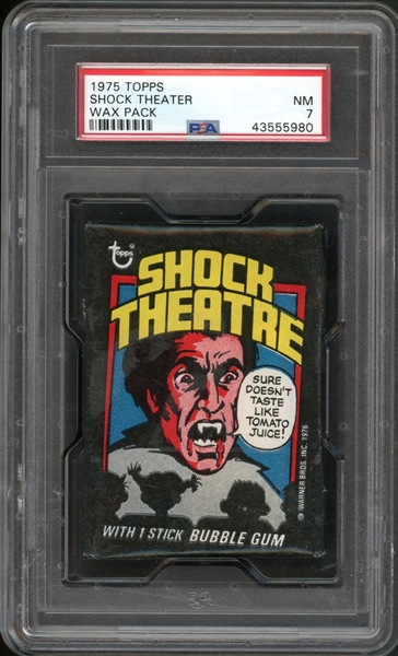 1975 Topps Shock Theater Wax Pack PSA 7 NM