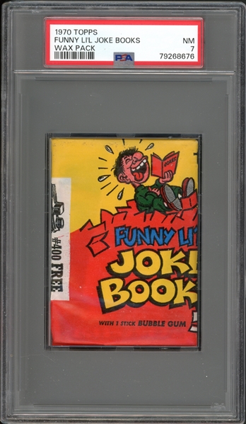 1970 Topps Funny LiL Joke Books Wax Pack PSA 7 NM