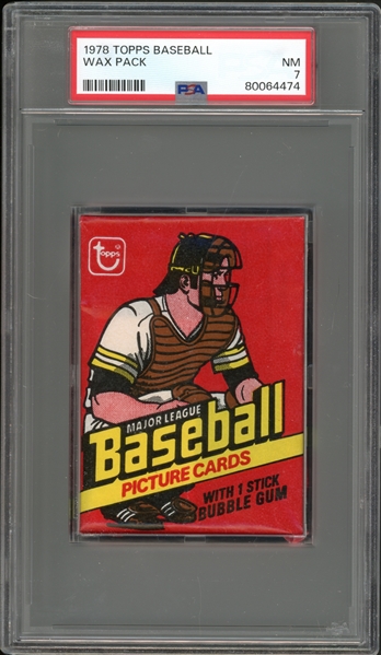 1978 Topps Baseball Wax Pack PSA 7 NM