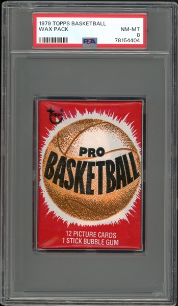 1979 Topps Basketball Wax Pack PSA 8 NM-MT