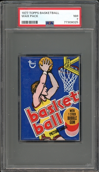 1977 Topps Basketball Wax Pack PSA 7 NM