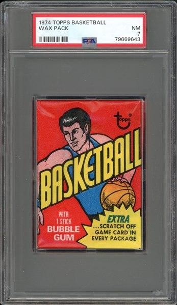 1974 Topps Basketball Wax Pack PSA 7 NM