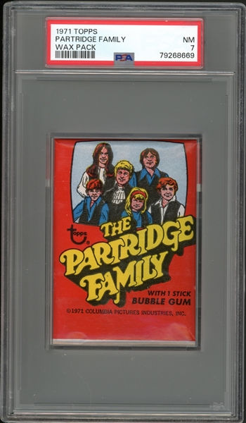 1971 Topps The Partridge Family Wax Pack PSA 7 NM