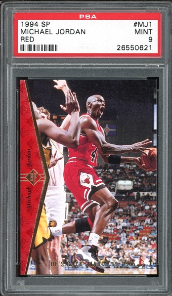 1994 SP #MJ1 Michael Jordan Red (Gold Trim, Gold Hologram) PSA 9 MINT 