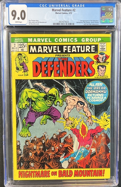 Marvel Feature #2 March 1972 CGC 9.0 White Pages