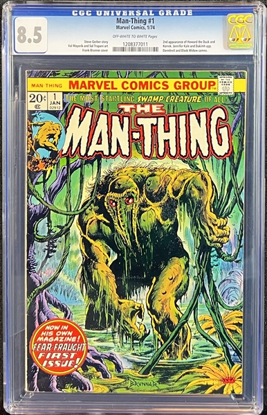 Man-Thing #1 January 1974 CGC 8.0 Off-White To White Pages