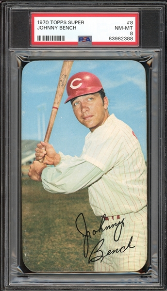 1970 Topps Super #8 Johnny Bench PSA 8 NM-MT