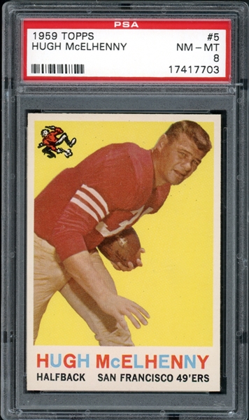 1959 Topps #5 Hugh McElhenny PSA 8 NM-MT