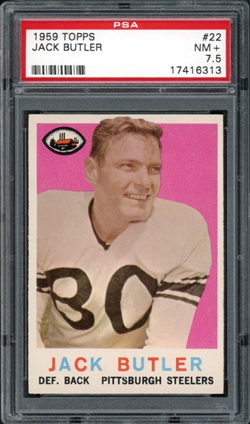 1959 Topps #22 Jack Butler PSA 7.5 NM+