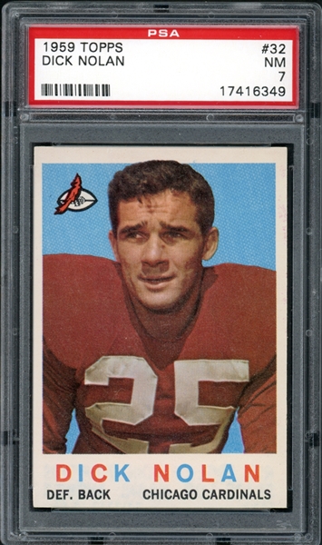 1959 Topps #32 Dick Nolan PSA 7 NM