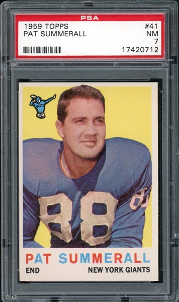 1959 Topps #41 Pat Summerall PSA 7 NM