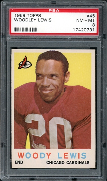 1959 Topps #45 Woodley Lewis PSA 8 NM-MT