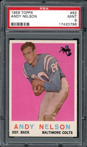 1959 Topps #62 Andy Nelson PSA 9 MINT