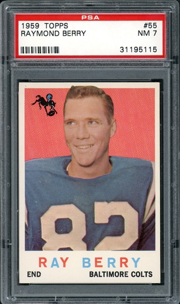 1959 Topps #55 Raymond Berry PSA 7 NM