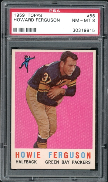 1959 Topps #56 Howard Ferguson PSA 8 NM-MT