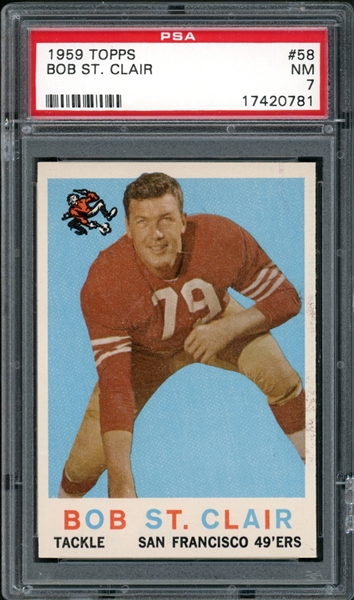 1959 Topps #58 Bob St. Claire PSA 7 NM