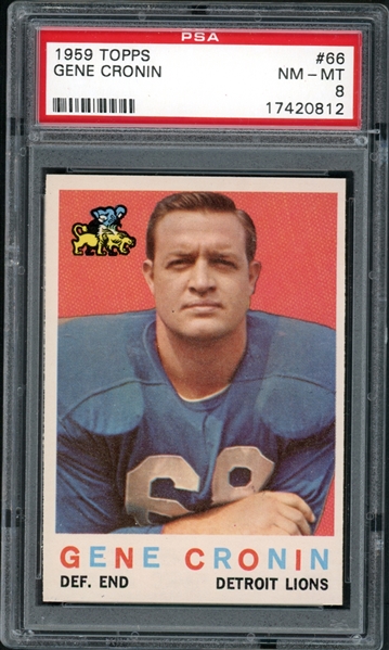 1959 Topps #66 Gene Cronin PSA 8 NM-MT