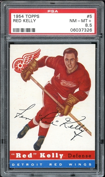 1954 Topps #5 Red Kelly PSA 8.5 NM-MT+