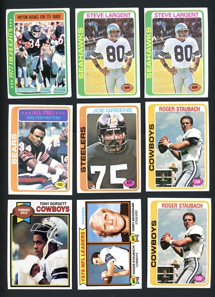 1972-91 Football Shoebox Lot Of 3000 Plus 4 Complete Sets