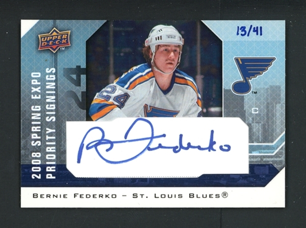 2008 Upper Deck Spring Expo Priority Signing (13/41) #PS-8F Bernie Federko