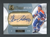 2014-15 UD The Cup Scripted Sticks (35/35) #SS-GL Glenn Anderson