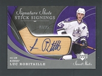 2007-08 UD Sweet Shot Signature Shots Stick Signings (23/25) #SSS-LR Luc Robitaille
