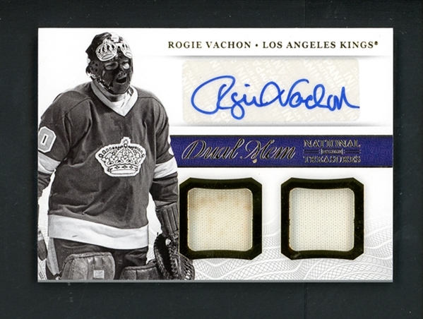 2013-14 Panini National Treasures Dual Mem #DM-RV Rogie Vachon 