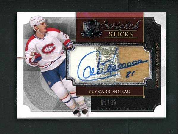 2013-14 UD The Cup Scripted Sticks (4/35) #SS-GC Guy Carbonneau