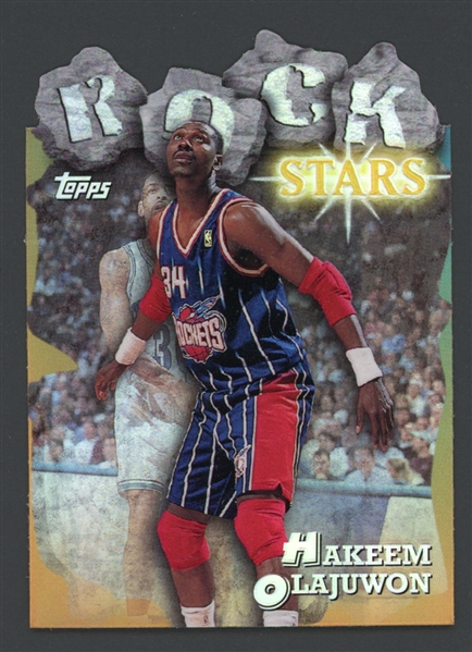 1997 Topps Rock Stars Refractor #RS14 Hakeem Olajuwon