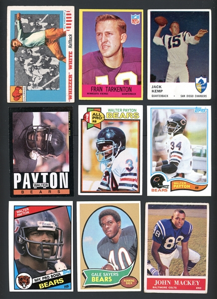 1955-2006 Football Shoebox Lot Of Stars HOFers And 2 Sets  