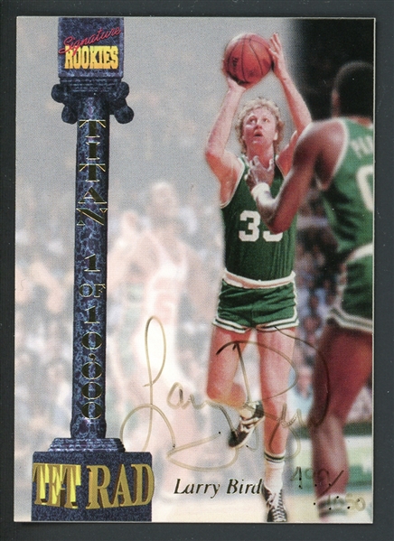 1994 Signature Rookies Tetrad Titan #CXX Larry Bird Auto /1050