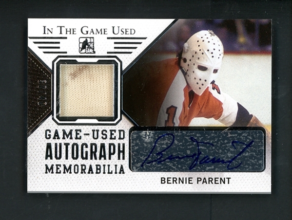 2015 Leaf In The Game Used Autograph Memorabilia (38/40) #GUA-BP1 Bernie Parent