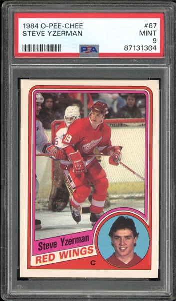 1984 O-Pee-Chee #67 Steve Yzerman PSA 9 MINT