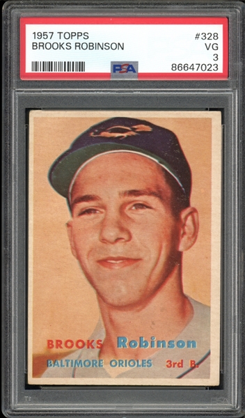 1957 Topps #328 Brooks Robinson PSA 3 VG