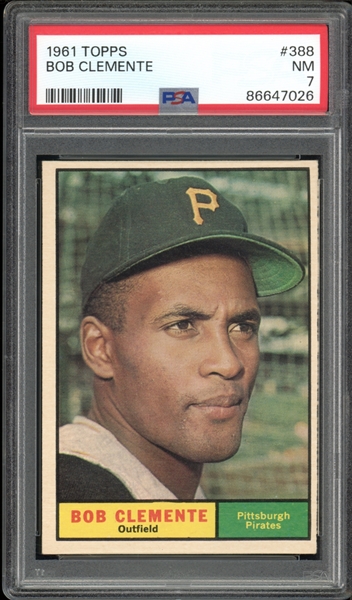 1961 Topps #388 Bob Clemente PSA 7 NM