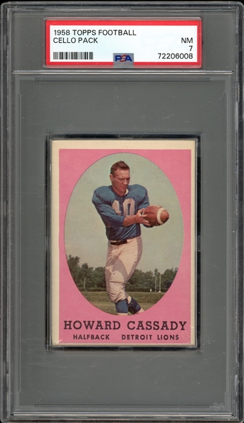 1958 Topps Football Unopened Cello Pack PSA 7 NM