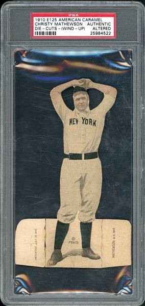 1910 E125 American Caramel Christy Mathewson Die-Cuts (Wind-Up) PSA Authentic The Only One Ever Graded by PSA