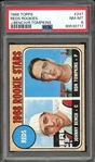 1968 Topps #247 Reds Rookies Johnny Bench PSA 8 NM-MT