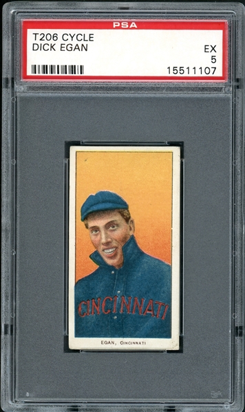 1909-11 T206 Cycle 350/25 Dick Egan PSA 5 EX Highest Graded