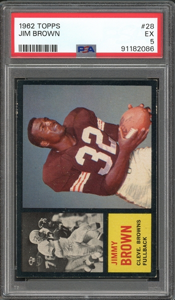 1962 Topps #28 Jim Brown PSA 5 EX